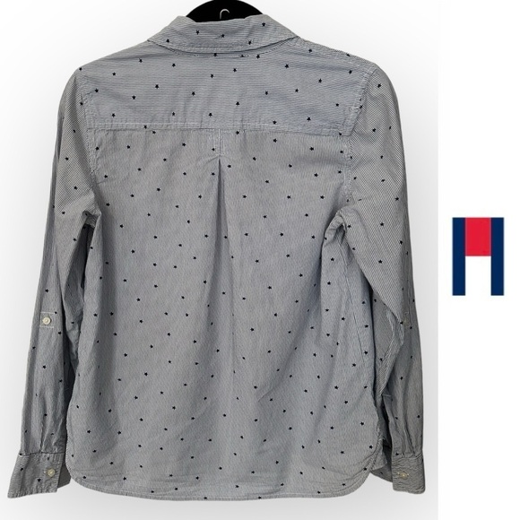 Tommy Hilfiger Stars & Stripes Front Button Long Sleeve Shirt, Size SP, MSRP $69 - Picture 4 of 9